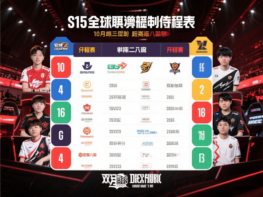 S15全球总决赛最新赛程公布，小组赛对阵一览